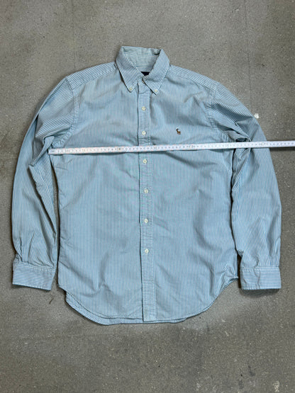 BLUE STRIPED VINTAGE RALPH LAUREN SHIRT (SMALL)