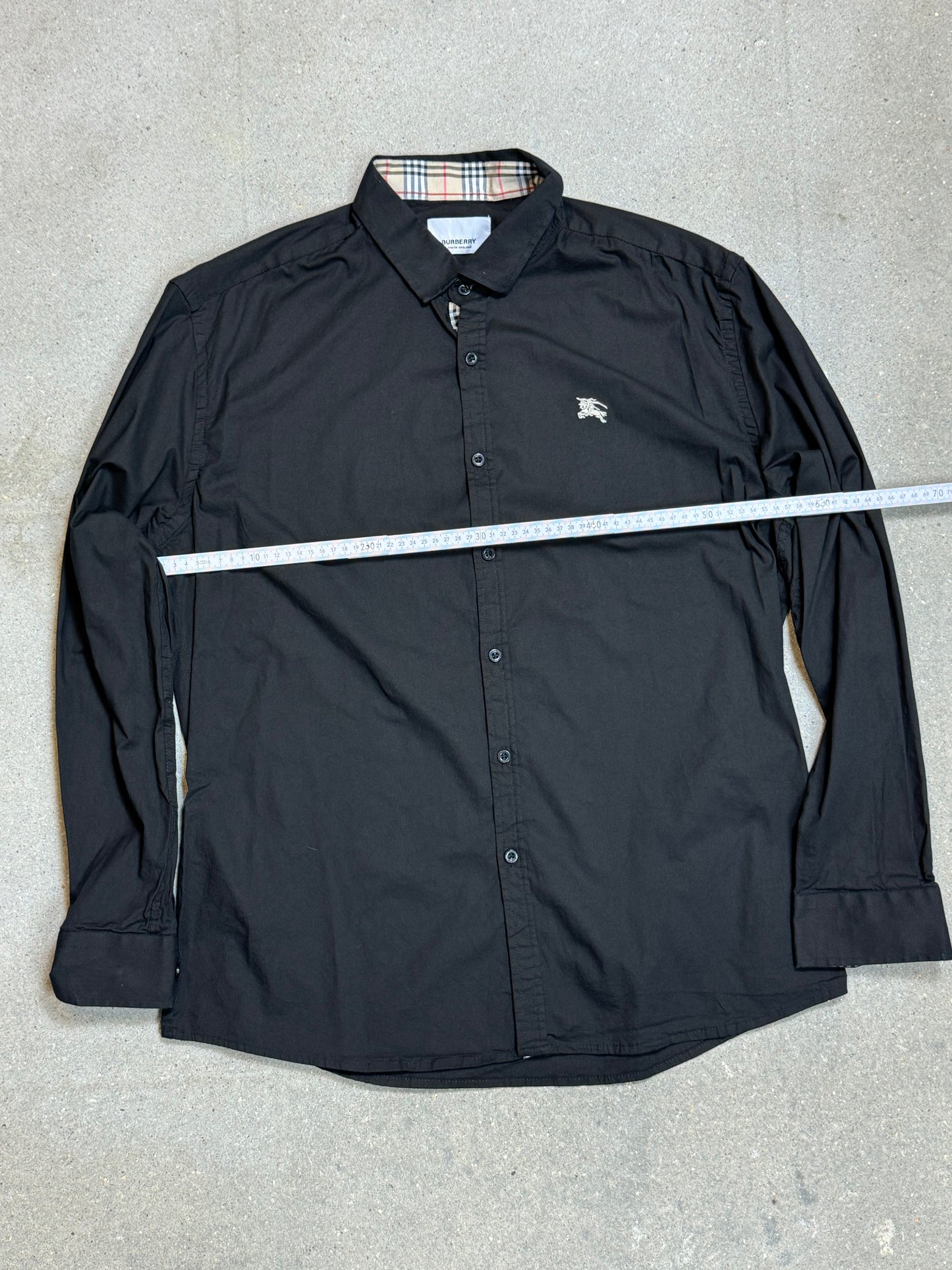 BLACK VINTAGE BURBERRY SHIRT (LARGE)