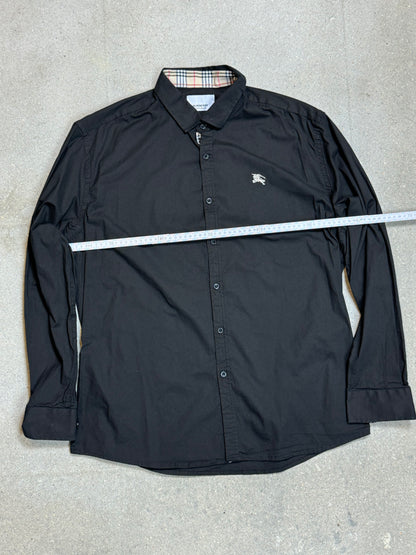 BLACK VINTAGE BURBERRY SHIRT (LARGE)