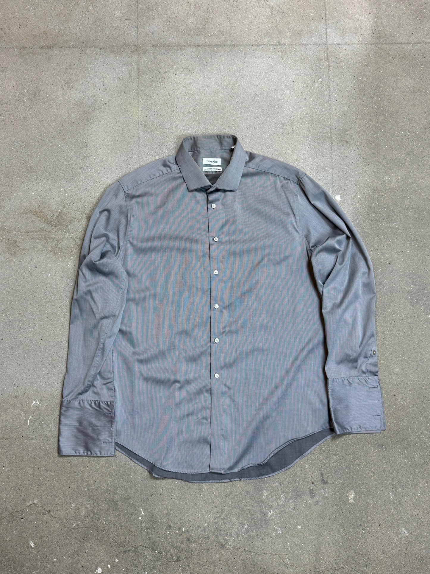 GRAUES VINTAGE CALVIN KLEIN HEMD (XL)