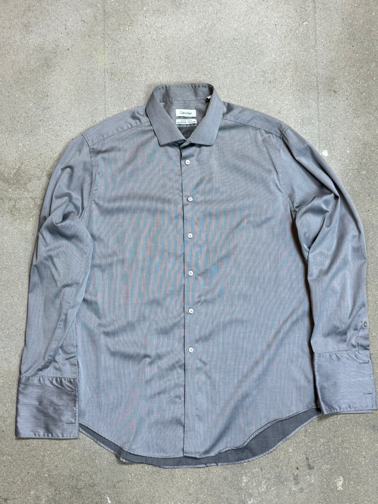 GRAUES VINTAGE CALVIN KLEIN HEMD (XL)
