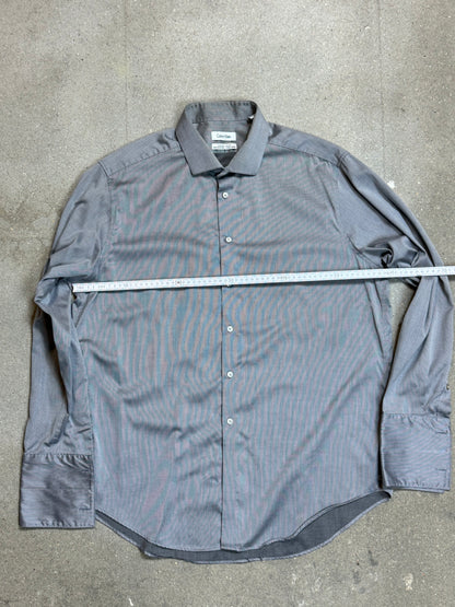 GRAUES VINTAGE CALVIN KLEIN HEMD (XL)