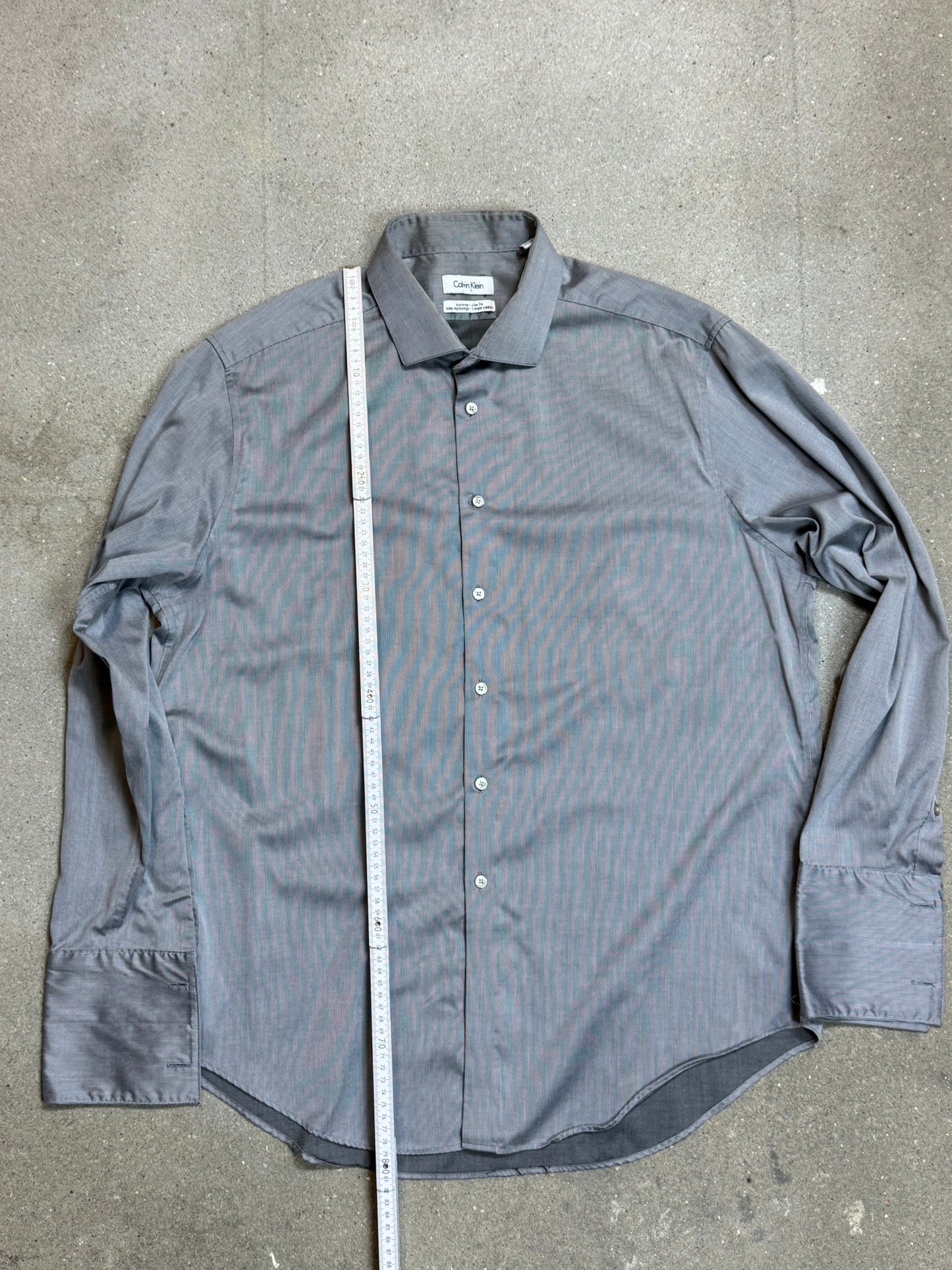 GRAUES VINTAGE CALVIN KLEIN HEMD (XL)