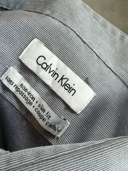 GRAUES VINTAGE CALVIN KLEIN HEMD (XL)