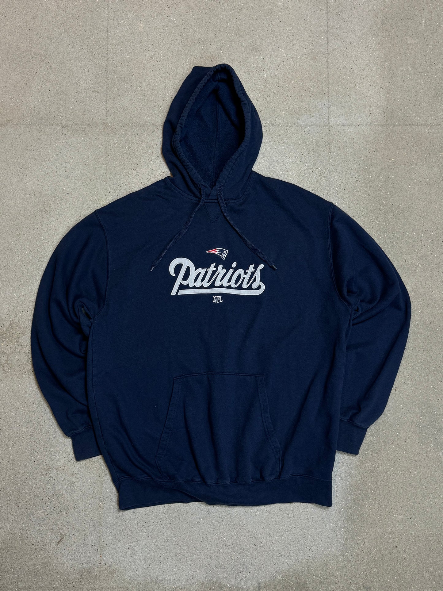 DARK BLUE VINTAGE NFL PATRIOTS HOODIE UNBRANDED (XL)