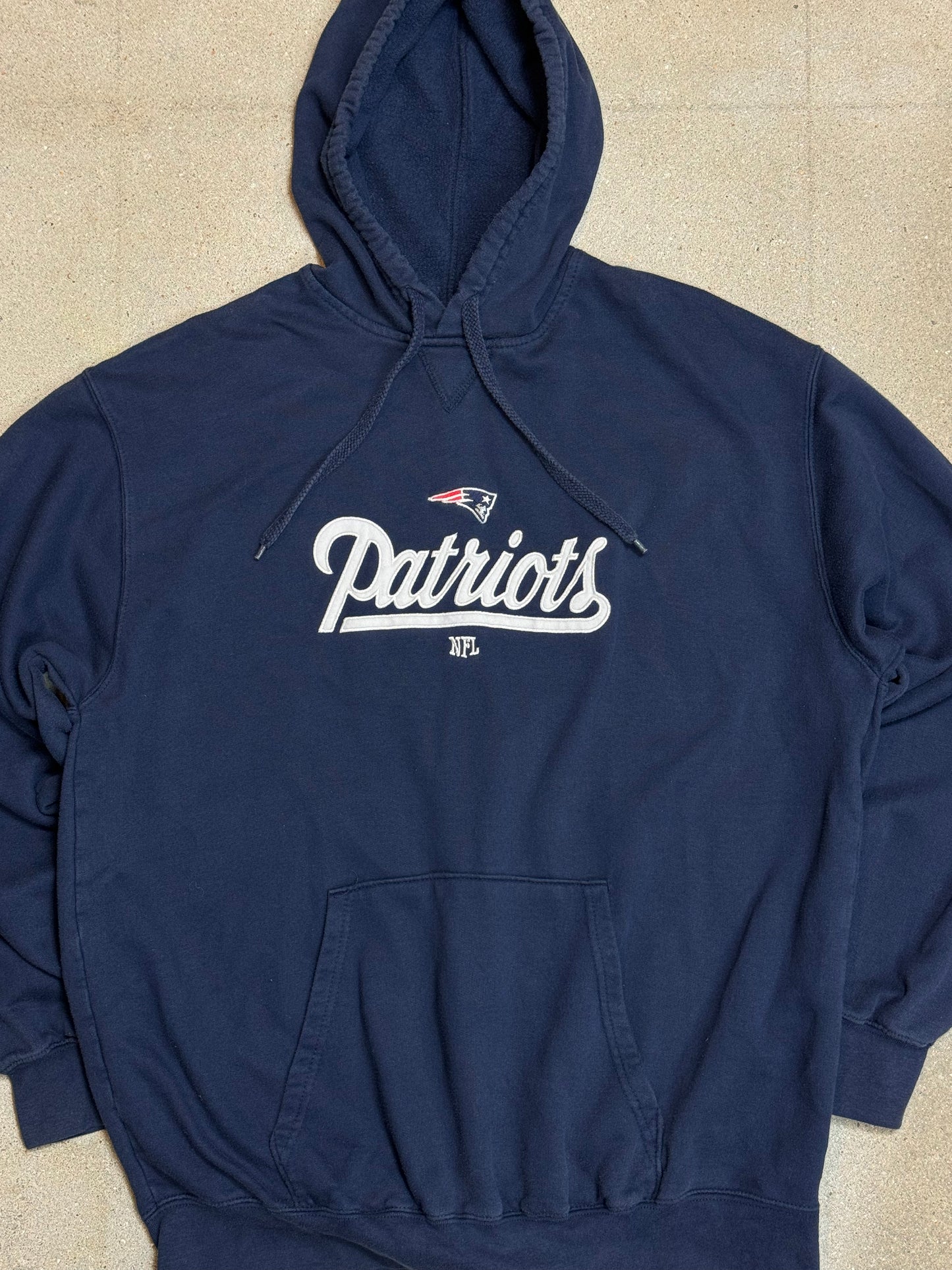 DARK BLUE VINTAGE NFL PATRIOTS HOODIE UNBRANDED (XL)