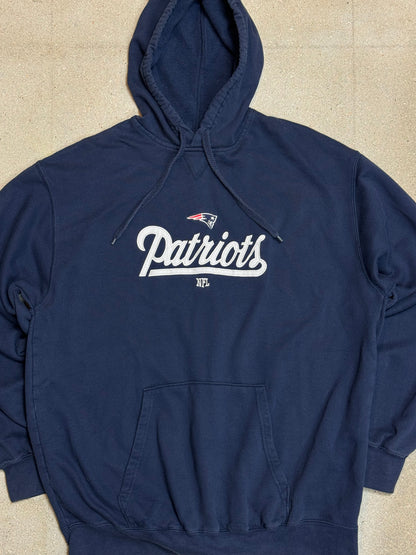 DARK BLUE VINTAGE NFL PATRIOTS HOODIE UNBRANDED (XL)