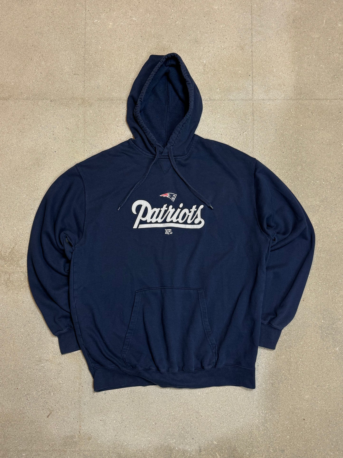 DARK BLUE VINTAGE NFL PATRIOTS HOODIE UNBRANDED (XL)