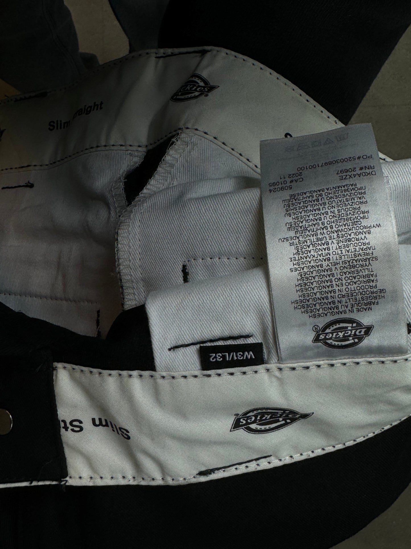 Schwarze Doppelkniehose Dickies (W31"L32")
