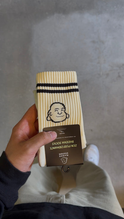 2.0 Crème/Beige Manifestation Zen Performance Bamboo Buddha Sock (Mellow Ameland)