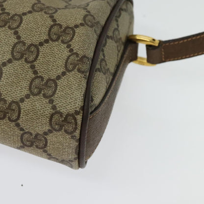 GUCCI GG Supreme Web Sherry Line Shoulder Bag PVC Beige