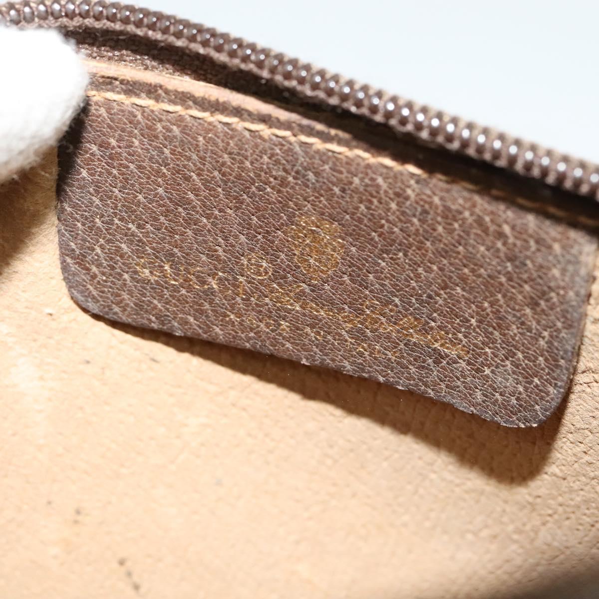 GUCCI GG Supreme Web Sherry Line Shoulder Bag PVC Beige