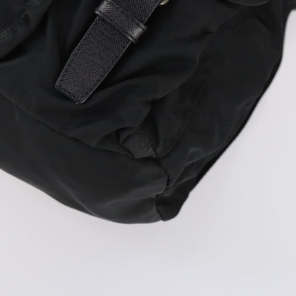 PRADA Backpack Nylon Black Silver