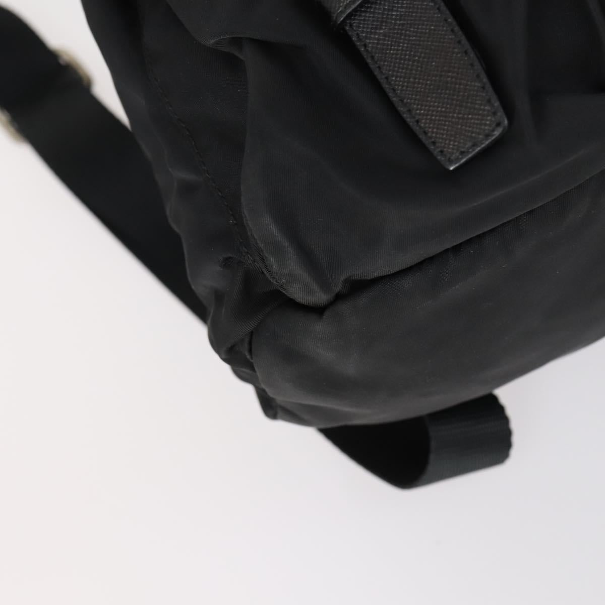 PRADA Backpack Nylon Black Silver