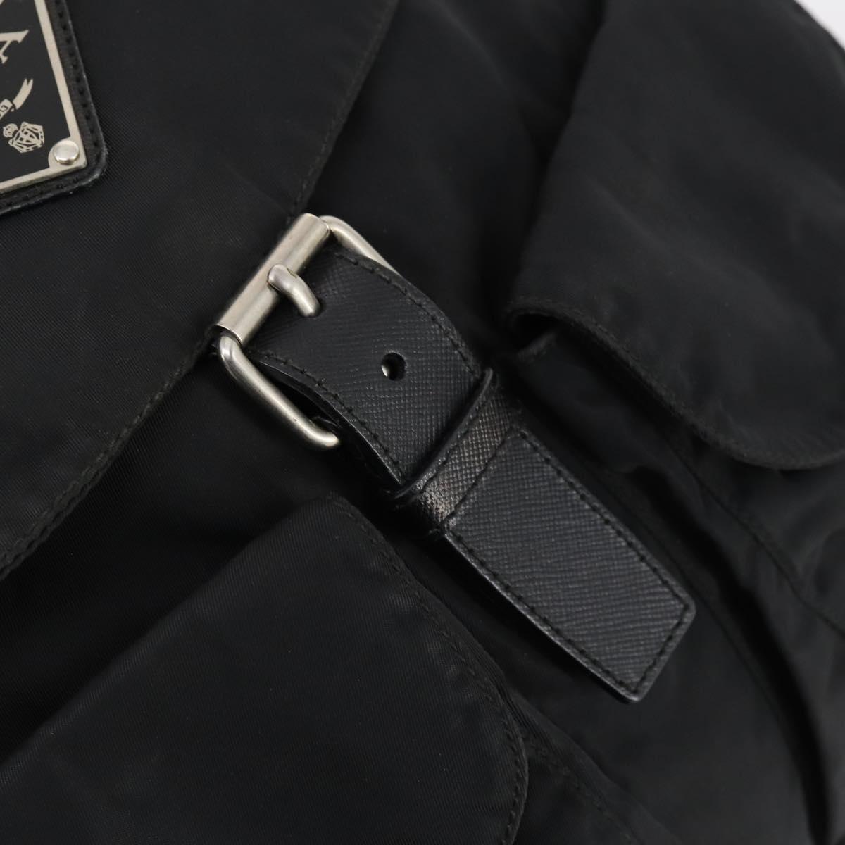 PRADA Backpack Nylon Black Silver