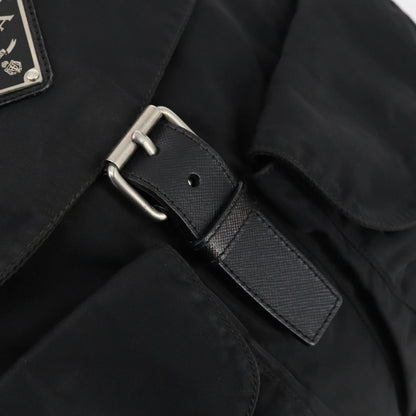 PRADA Backpack Nylon Black Silver