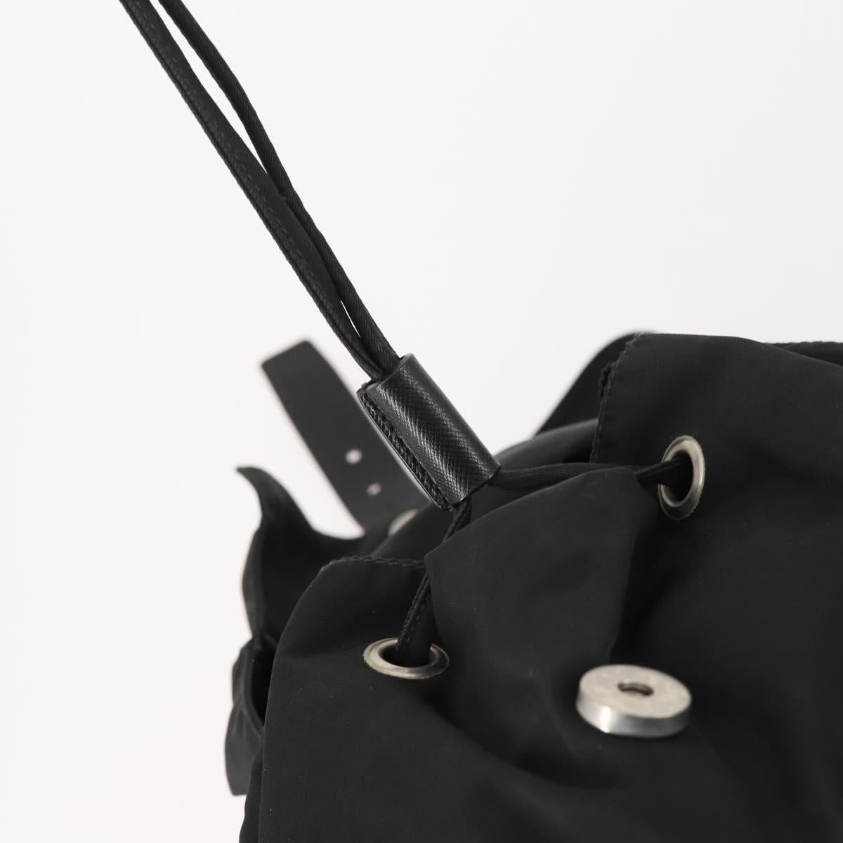 PRADA Backpack Nylon Black Silver