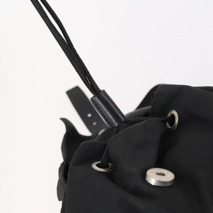 PRADA Backpack Nylon Black Silver