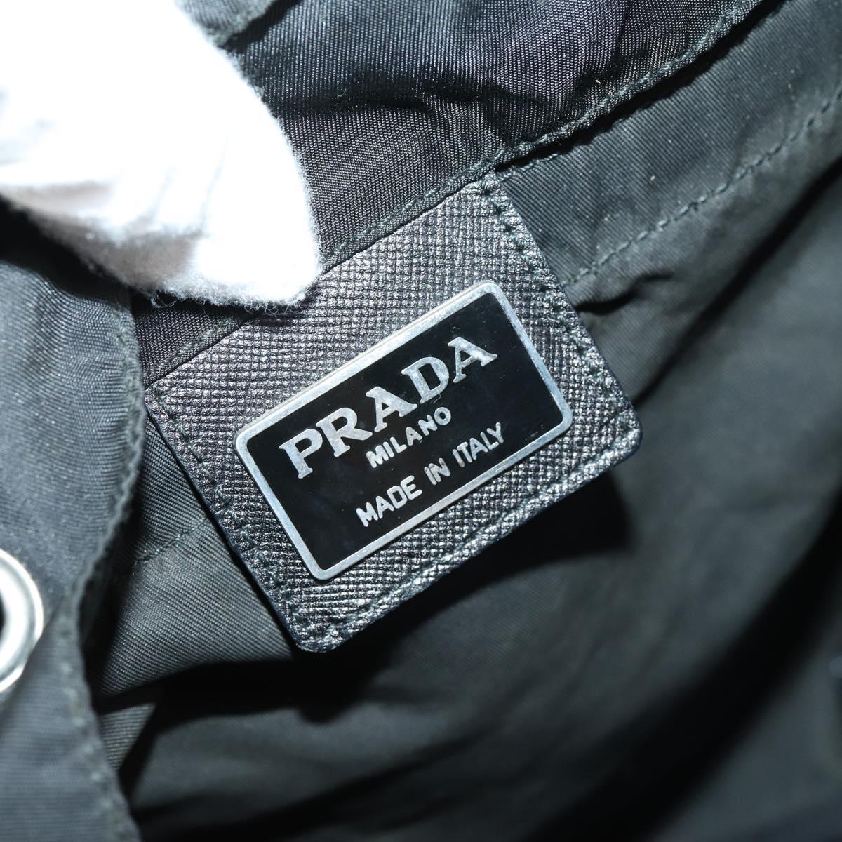 PRADA Backpack Nylon Black Silver