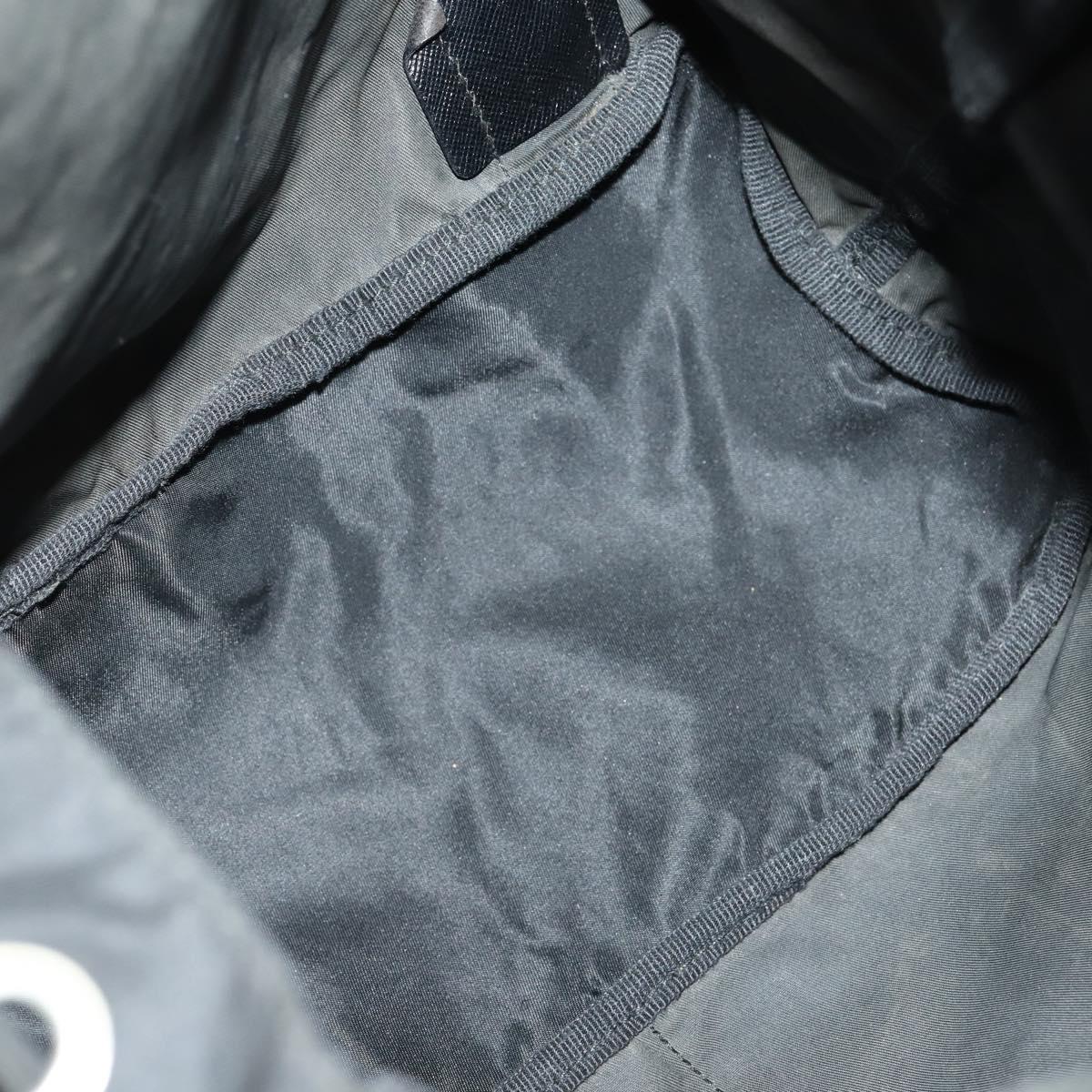 PRADA Backpack Nylon Black Silver
