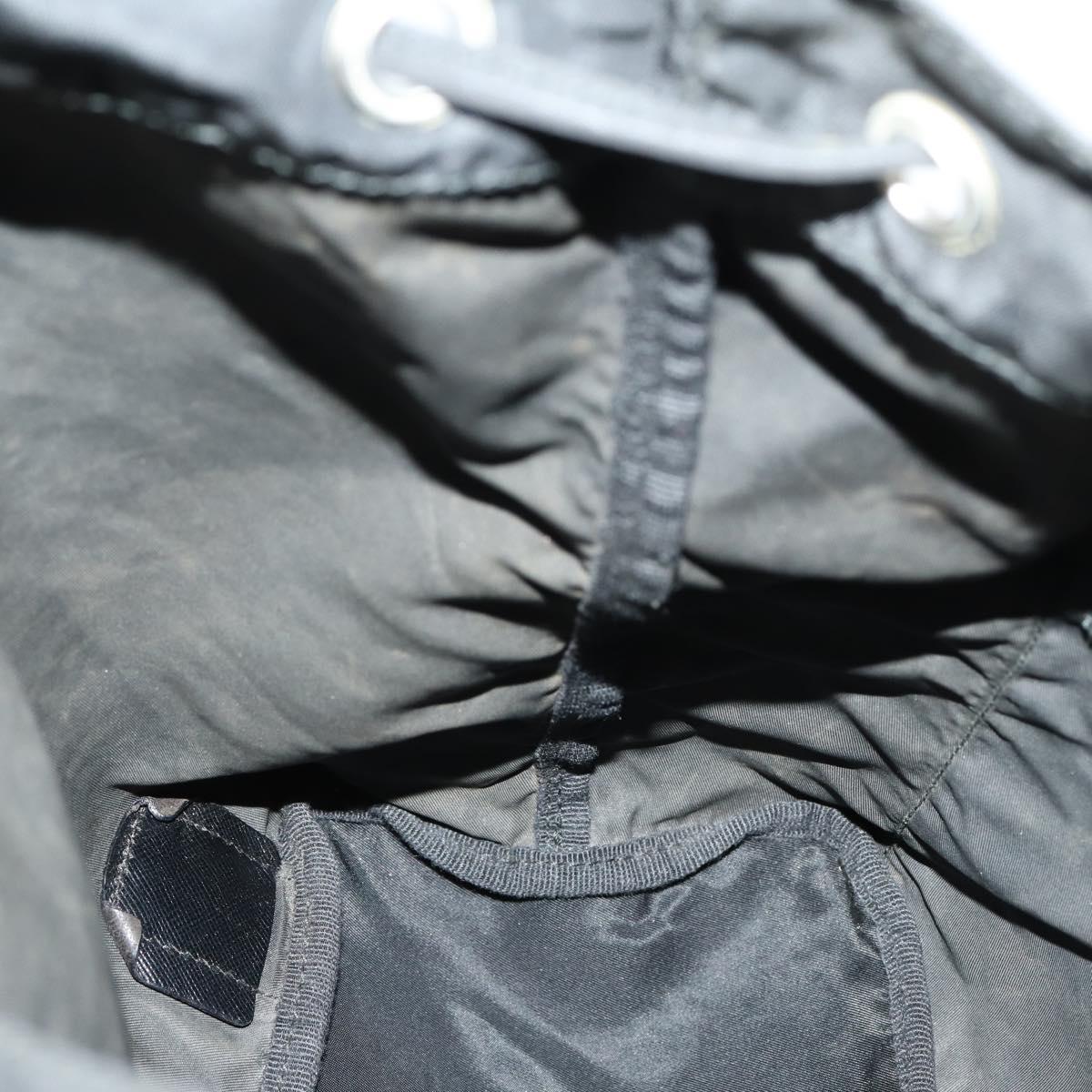 PRADA Backpack Nylon Black Silver