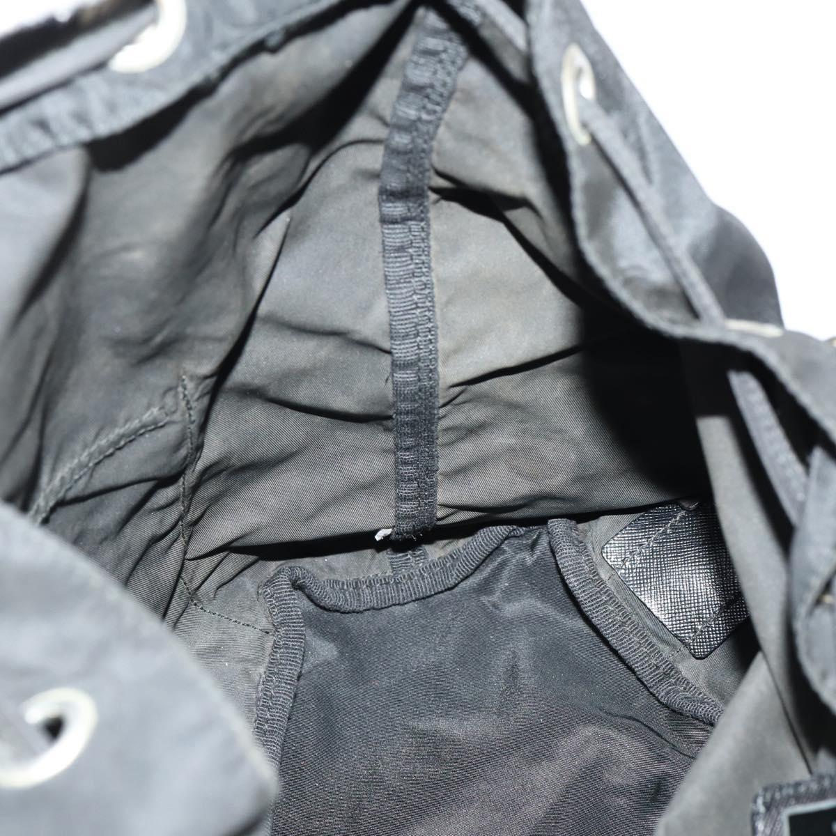 PRADA Backpack Nylon Black Silver