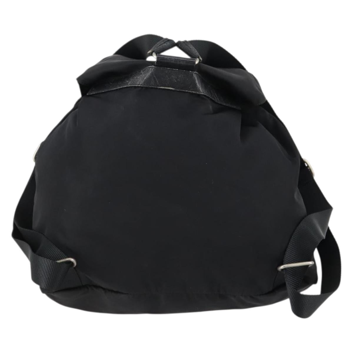 PRADA Backpack Nylon Black Silver