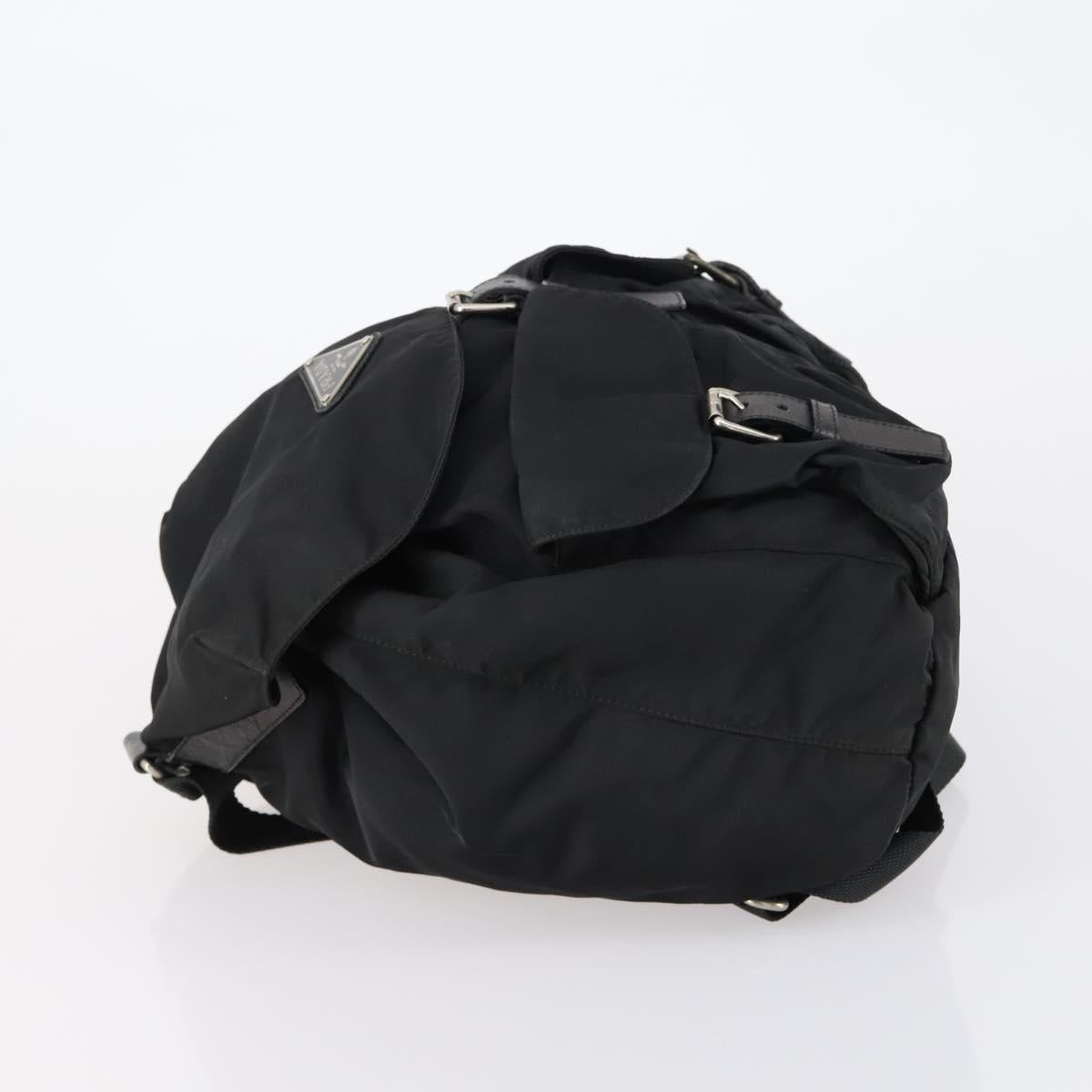 PRADA Backpack Nylon Black Silver