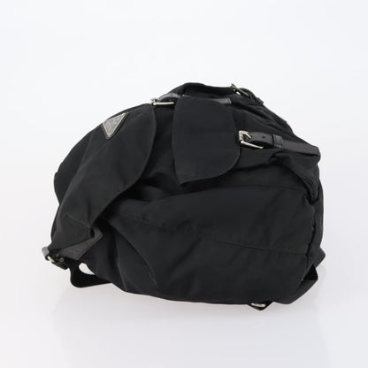 PRADA Backpack Nylon Black Silver