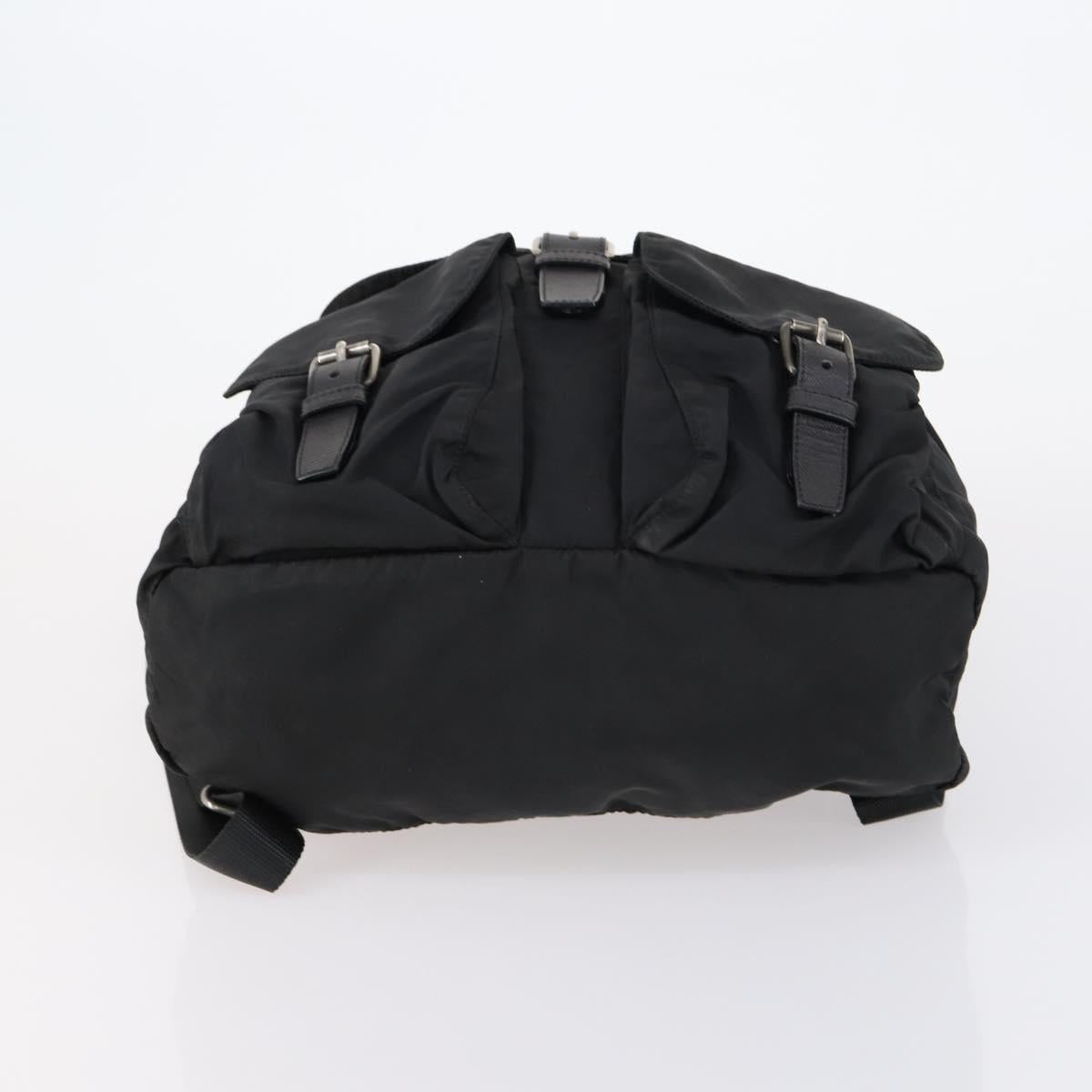 PRADA Backpack Nylon Black Silver