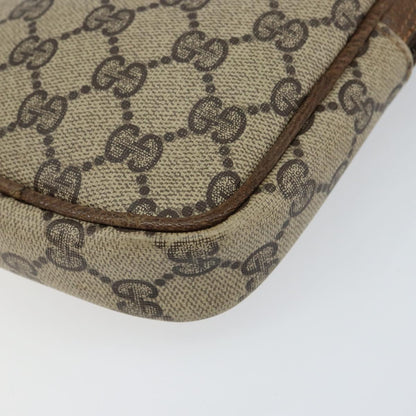 GUCCI GG Supreme Shoulder Bag PVC Leather Beige Gold