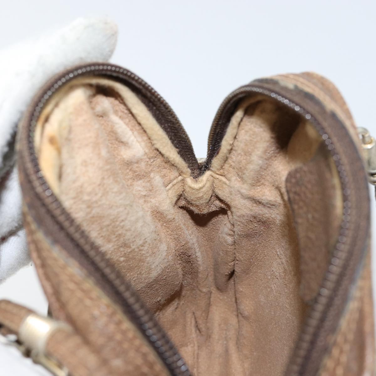 GUCCI GG Supreme Shoulder Bag PVC Leather Beige Gold