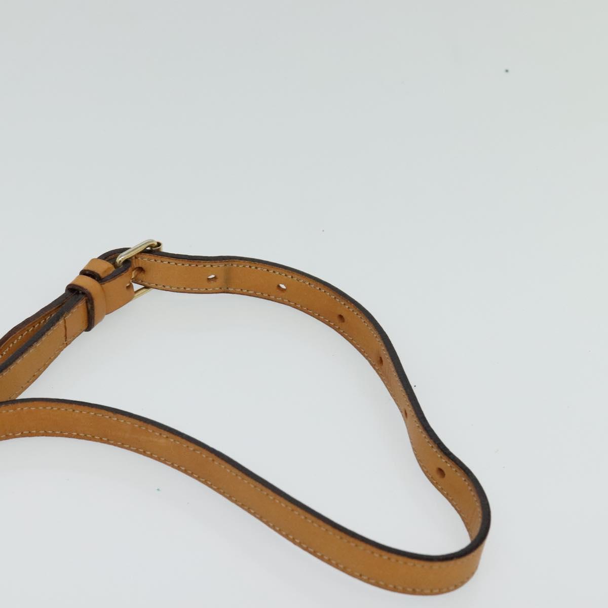 CELINE Macadam Canvas Shoulder Bag PVC Leather Brown Gold