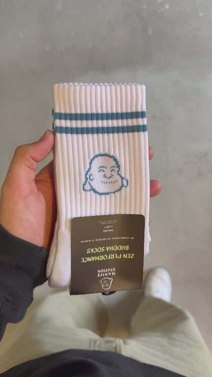 White/Blue Manifestation Zen Performance Bamboo Buddha Sock 🎍 (MORE COLORS) (Mellow Ameland) (kopie)