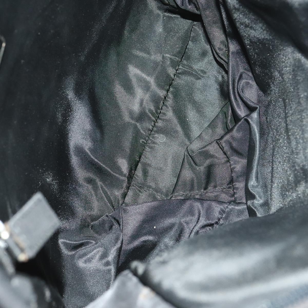 PRADA Rossa Luna Sports Body Bag Nylon Black Silver