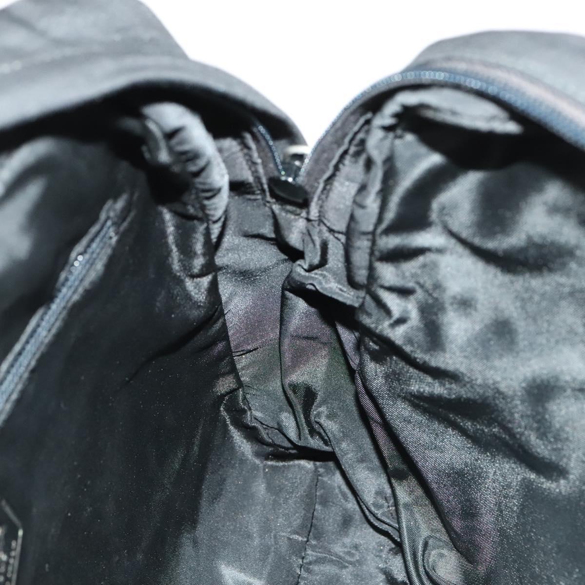 PRADA Rossa Luna Sports Body Bag Nylon Black Silver