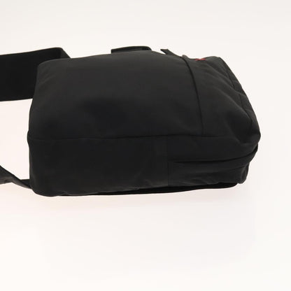 PRADA Rossa Luna Sports Body Bag Nylon Black Silver