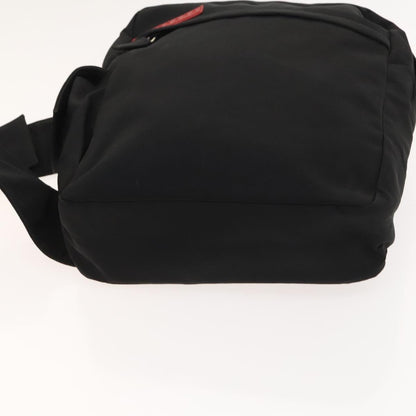 PRADA Rossa Luna Sports Body Bag Nylon Black Silver