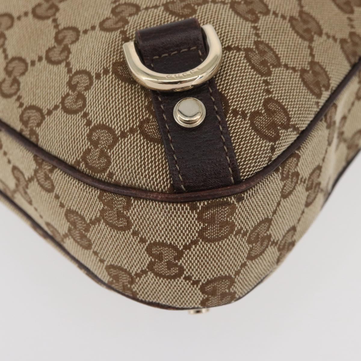 GUCCI GG Canvas Schultertasche Schwarz Gold 