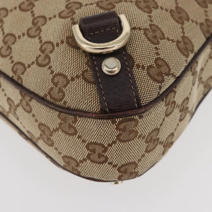 GUCCI GG Canvas Schultertasche Schwarz Gold 