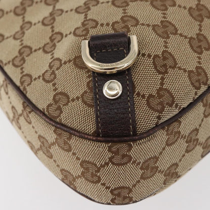 GUCCI GG Canvas Schultertasche Schwarz Gold 