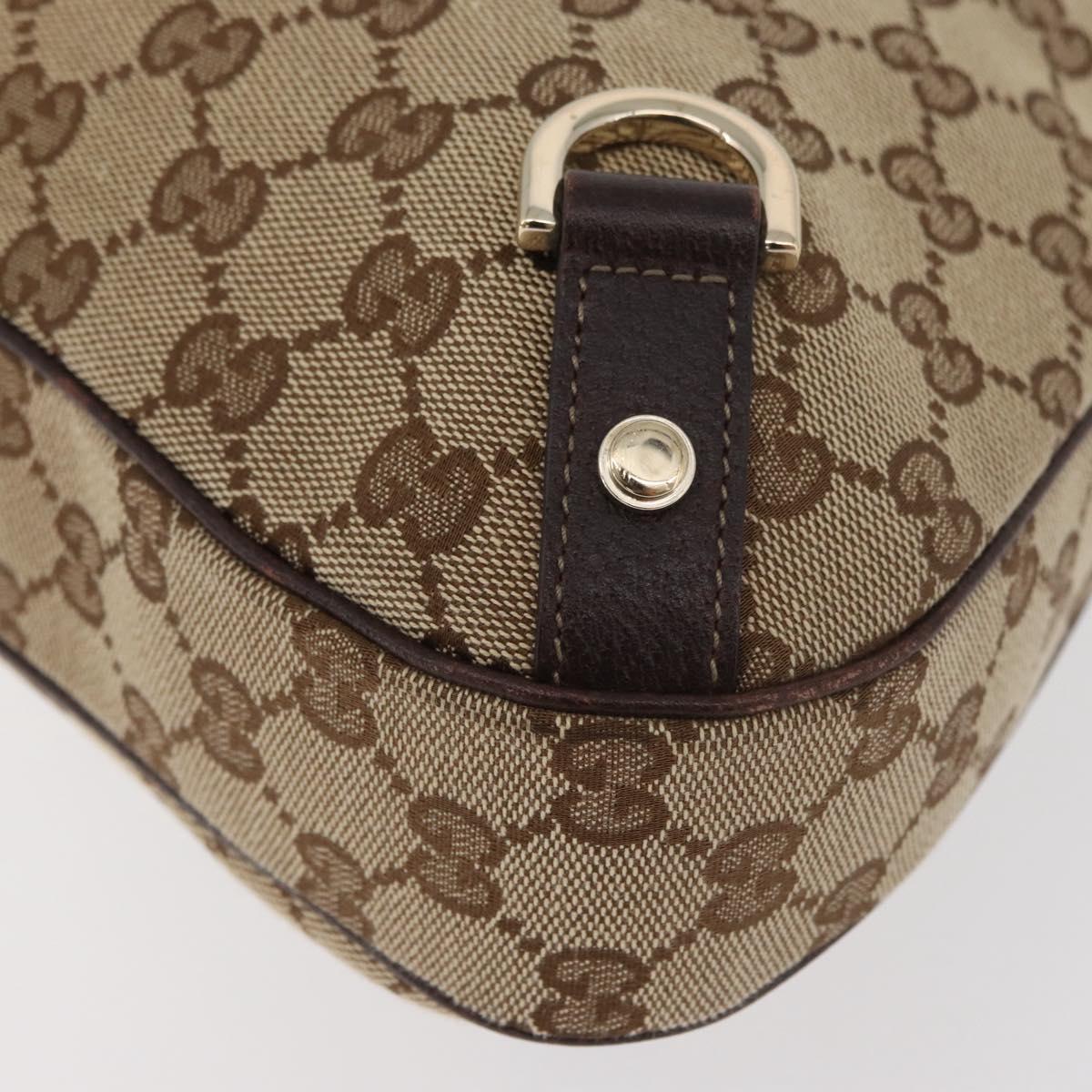 GUCCI GG Canvas Schultertasche Schwarz Gold 