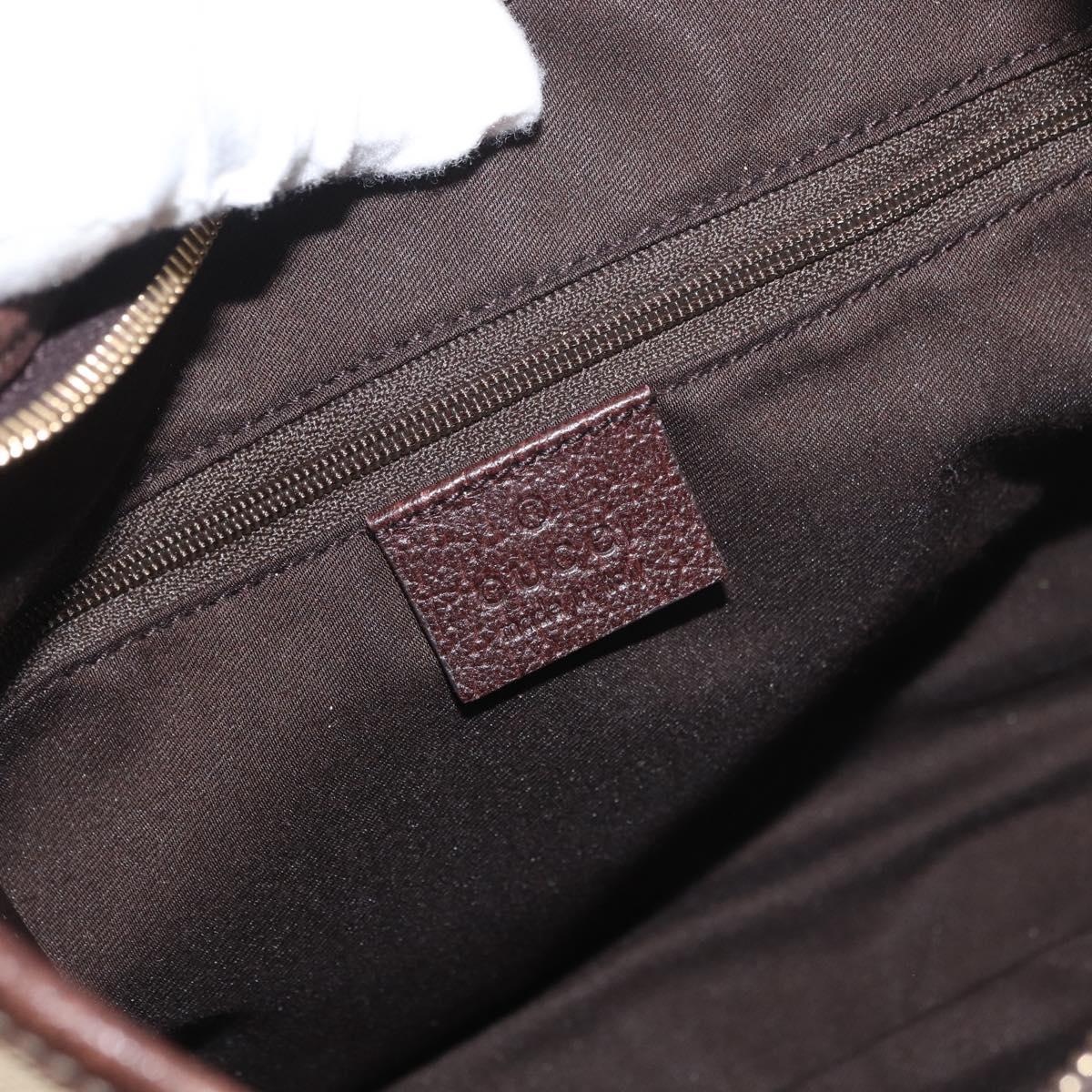 GUCCI GG Canvas Schultertasche Schwarz Gold 