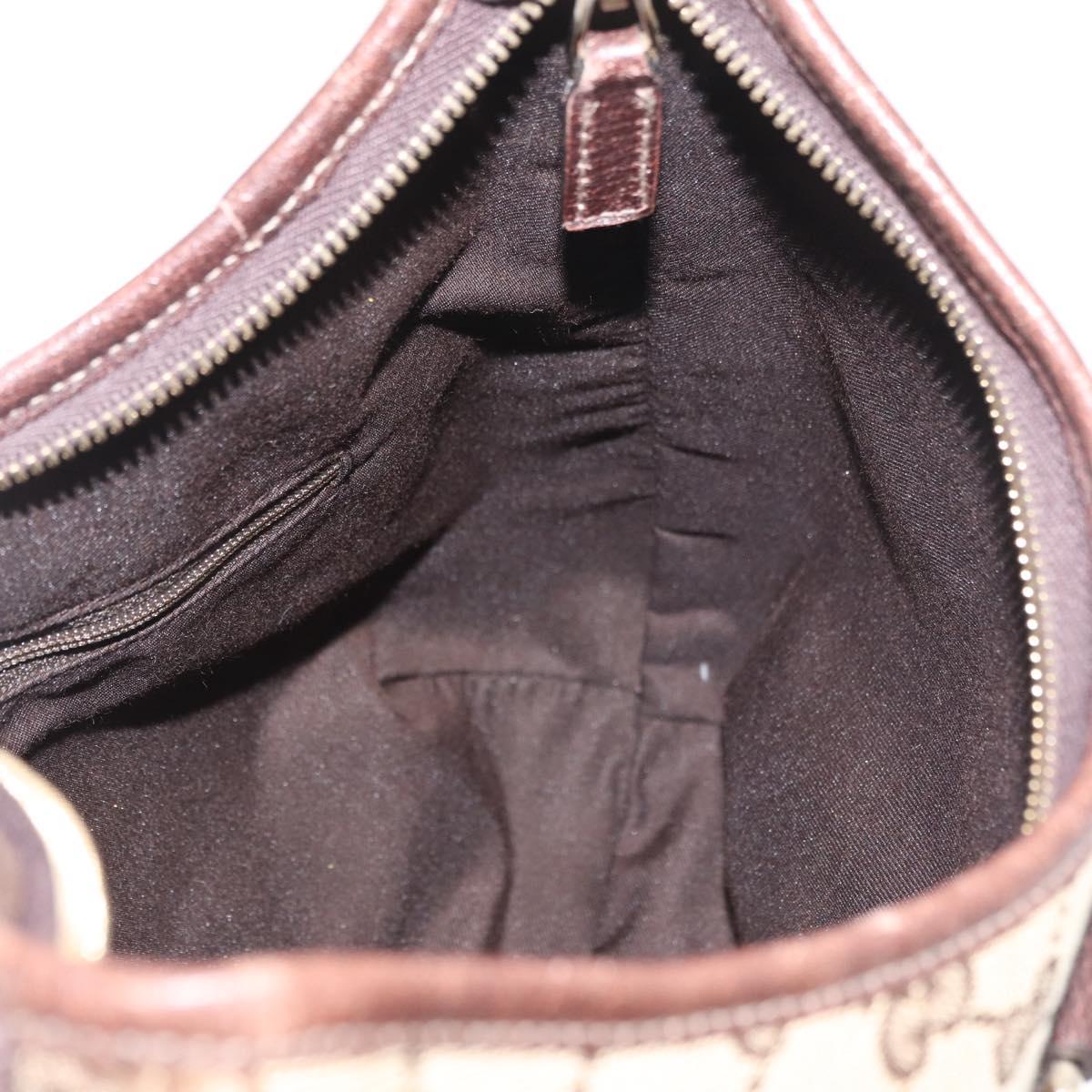 GUCCI GG Canvas Schultertasche Schwarz Gold 