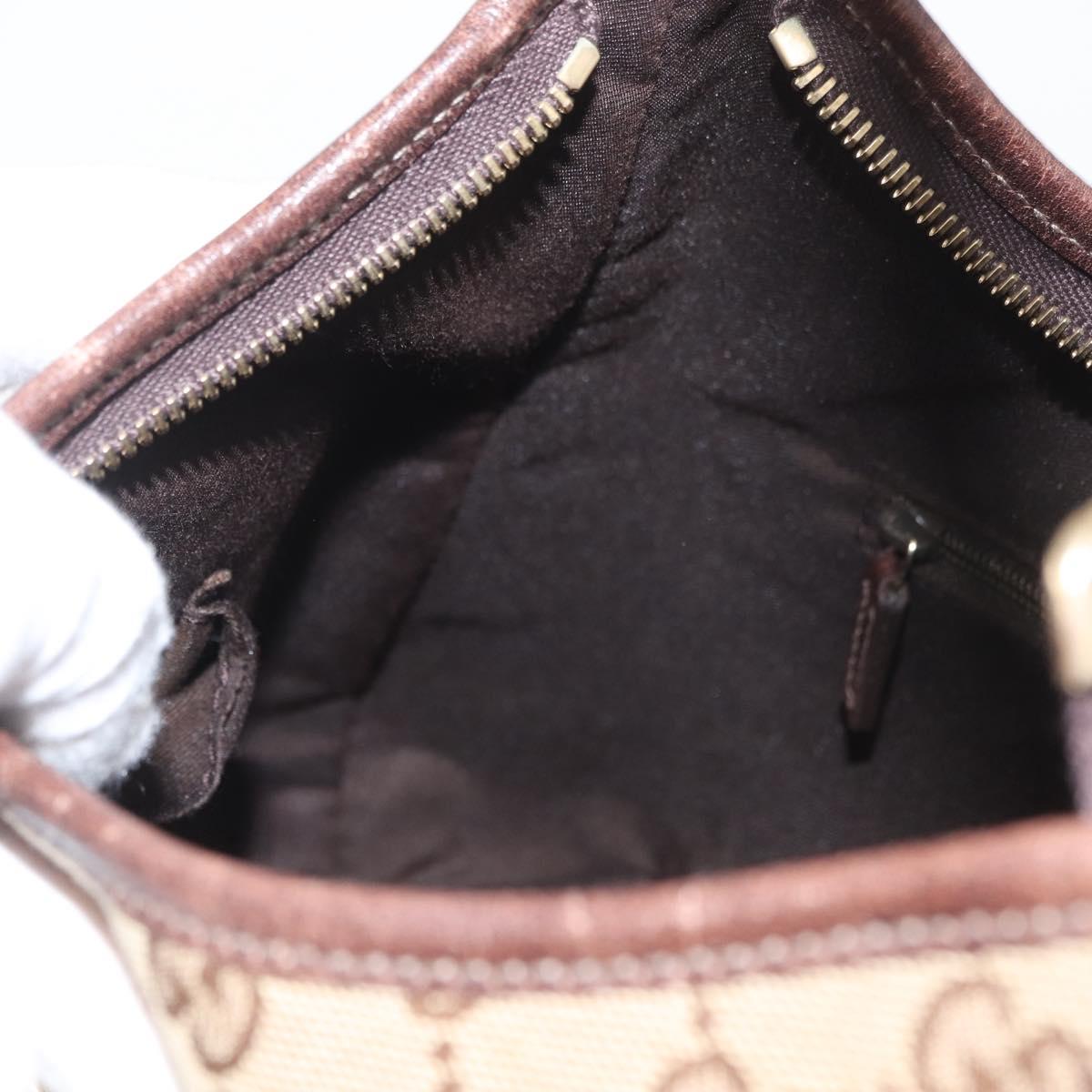 GUCCI GG Canvas Schultertasche Schwarz Gold 