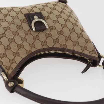 GUCCI GG Canvas Schultertasche Schwarz Gold 