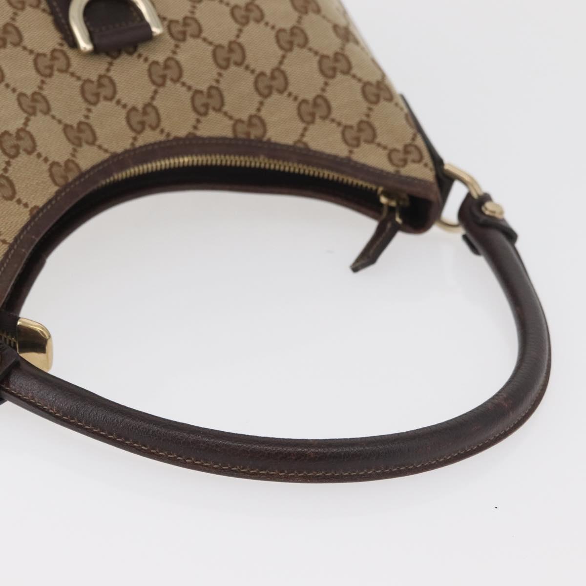 GUCCI GG Canvas Schultertasche Schwarz Gold 